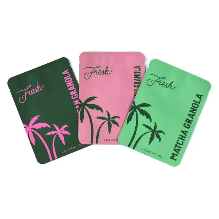 Bolsas de fecho de fecho de alumínio laminado personalizado com logotipos Mini Bolsa plana reciclável Bolsa de fecho de fecho de 3 lados