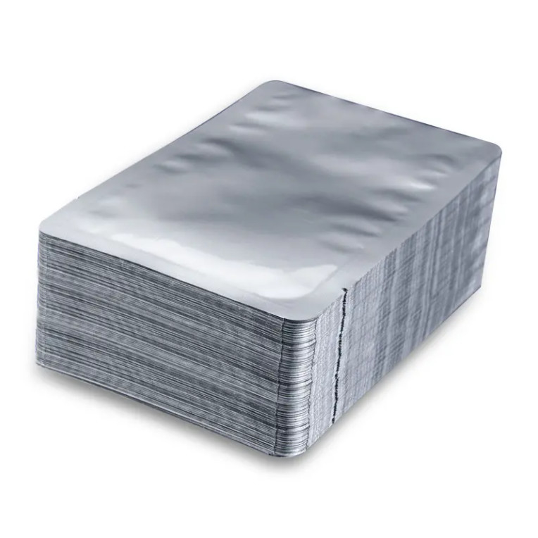 Classe Alimentar de Prata Autoclave de vácuo Aquecimento Sealable Folha de Alumínio Plain Mylar Saco Aberto de embalagem superior Retort Saco de armazenamento de alimentos a granel