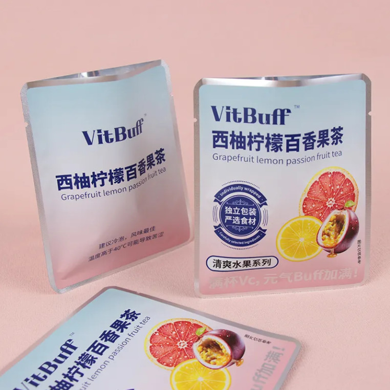 Pequena embalagem personalizada com vedação térmica de três lados, frutas, saquinho de chá, saquinho de chá, saquinho de chá, saquinho de fecho à prova de umidade.