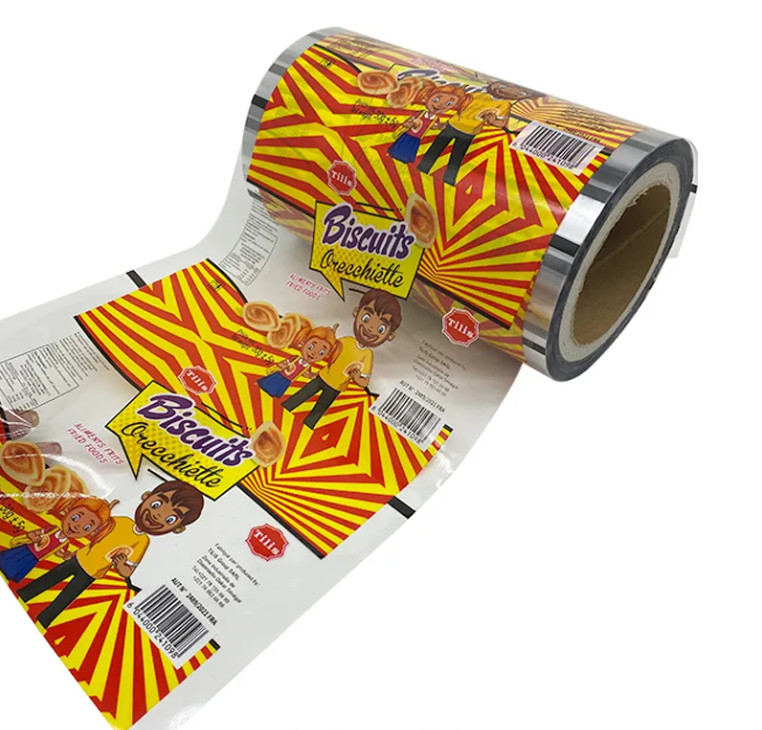 Impressão personalizada Sacos de gelatina Snacks Embalagem Automática Batatas fritas Embalagem Rolls Laminado Pe Food Embalagem Roll Film
