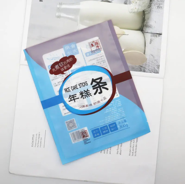 Three Side Seal Stand-Up Pouch With Zipper Top Moisture Proof BOPP & PE For Food Packaging Storage And Usage
