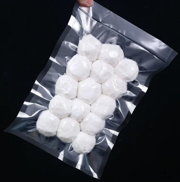 China Fornecedor Grátis Saco de vedação de vácuo texturizado em relevo preto embalagem de alimentos transparente sacos de vedação de vácuo