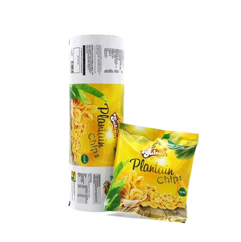 Fábrica de filmes de plástico para alimentos Impressão personalizada Rolo de plástico Saco pequeno Filme de embalagem Snack / batatas fritas