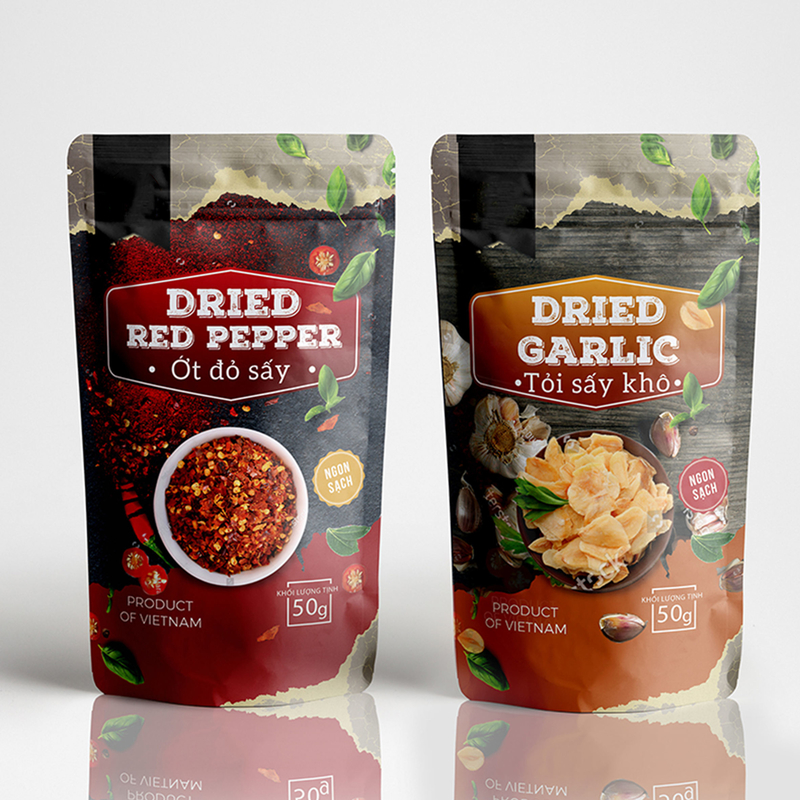 Saco de embalagem de especiarias embalagem de plástico temperos pimentão embalagem de alimentos saco fechado fechado fechado