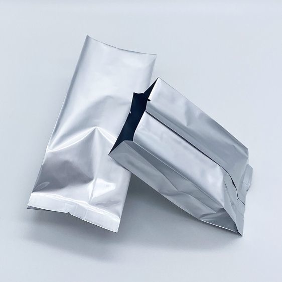 Sacos de pó de alumínio PE à prova de umidade por atacado, laminados, selados a quente, com reforço lateral, embalagem a vácuo, folha de alumínio para armazenamento