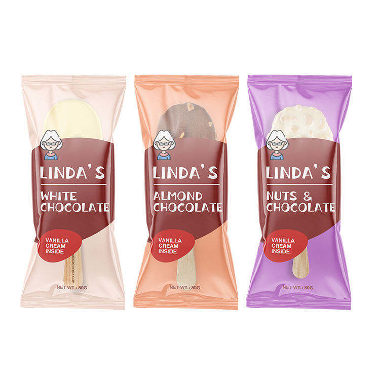 Filme em rolo plástico para embalagem de alimentos com impressão personalizada Filme laminado em folha de alumínio para embalagem de sorvete