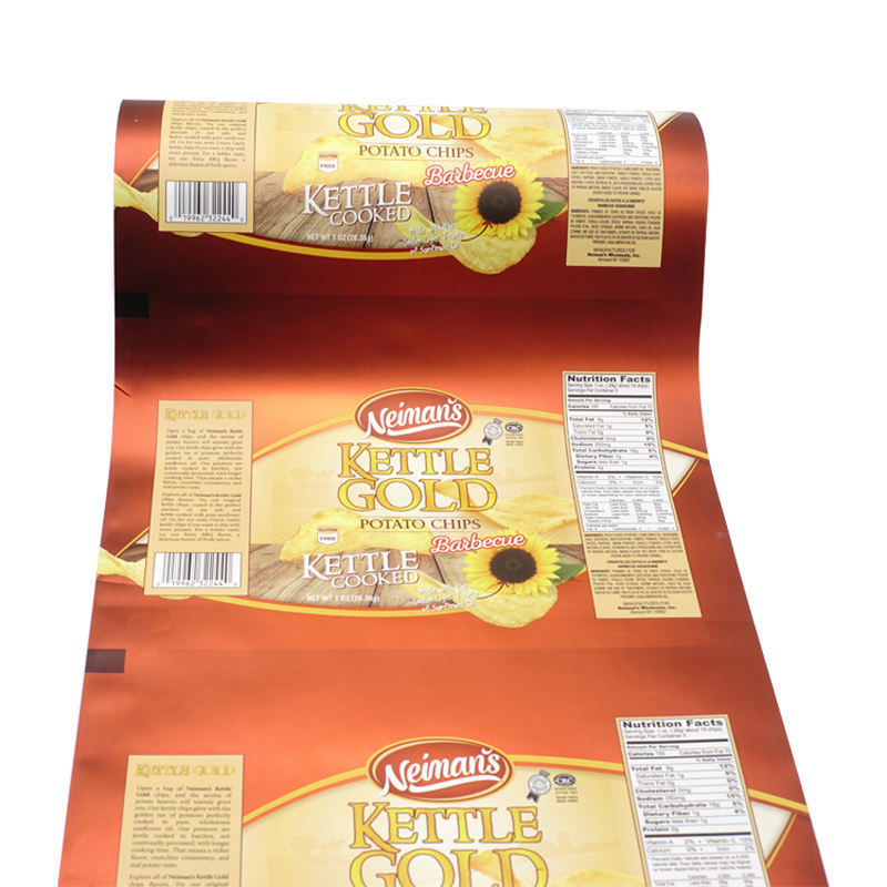 Rolo de filme plástico laminado BOPP/VMCPP de qualidade alimentar para embalagem em máquina