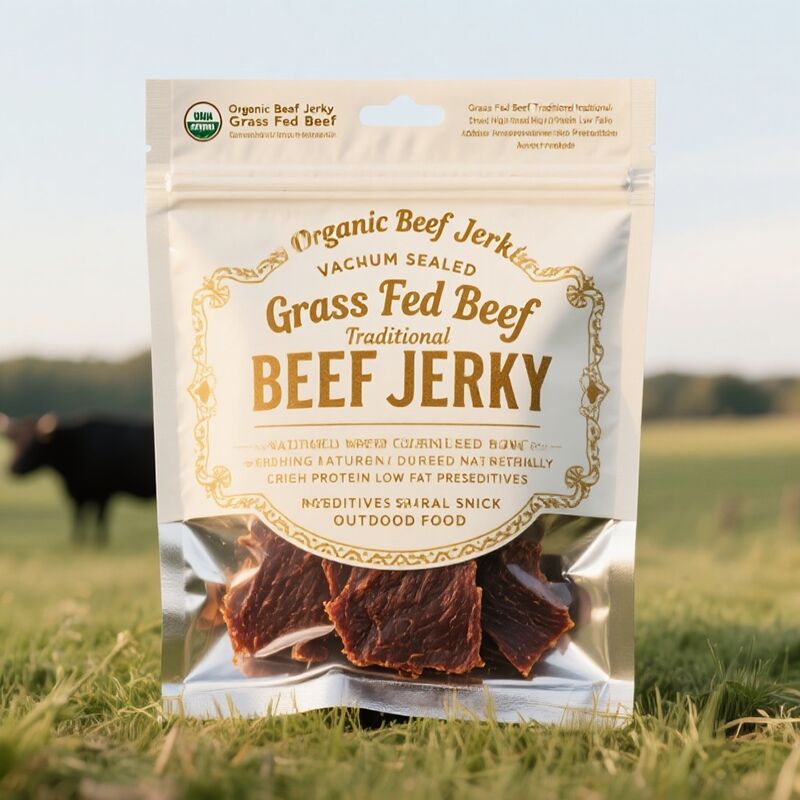 Saco selado em três lados personalizável com zíper resselável e entalhe para rasgar para embalar salgadinhos, doces, pó, café, chá e produtos alimentícios secos